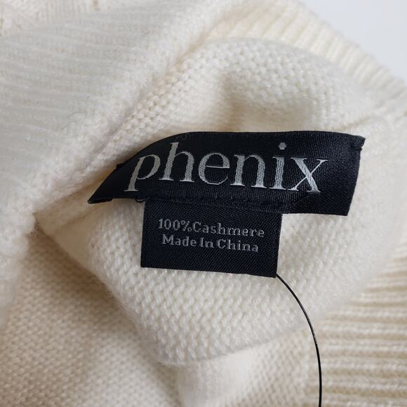 PHENIX Cashmere Ultra Soft Knit Jersey Hat in Cream NEW - Picture 3 of 5